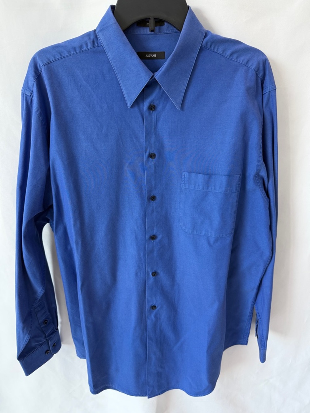 Alfani Men's Blue Button-Up Dress Shirt